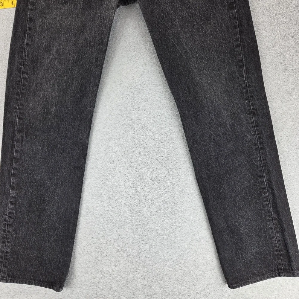 Vintage Levis 501 Jeans Mens Black Charcoal Wash Button Fly Made‎ USA Fits 26x30